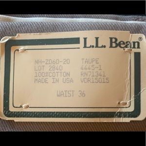 L.L. Bean 100% cotton Taupe slacks
